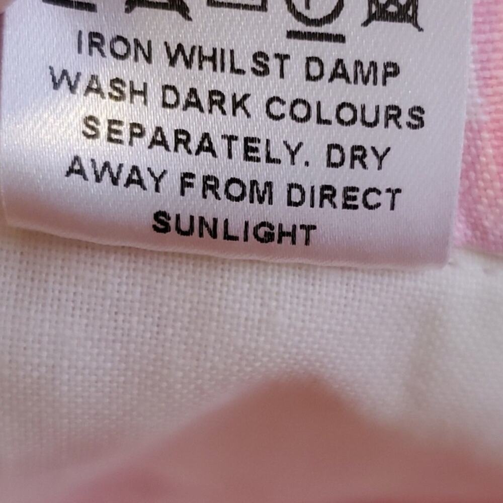 Boden Pink & White Gingham Linen Cropped Pants Size 20R NWOT - Picture 6 of 6